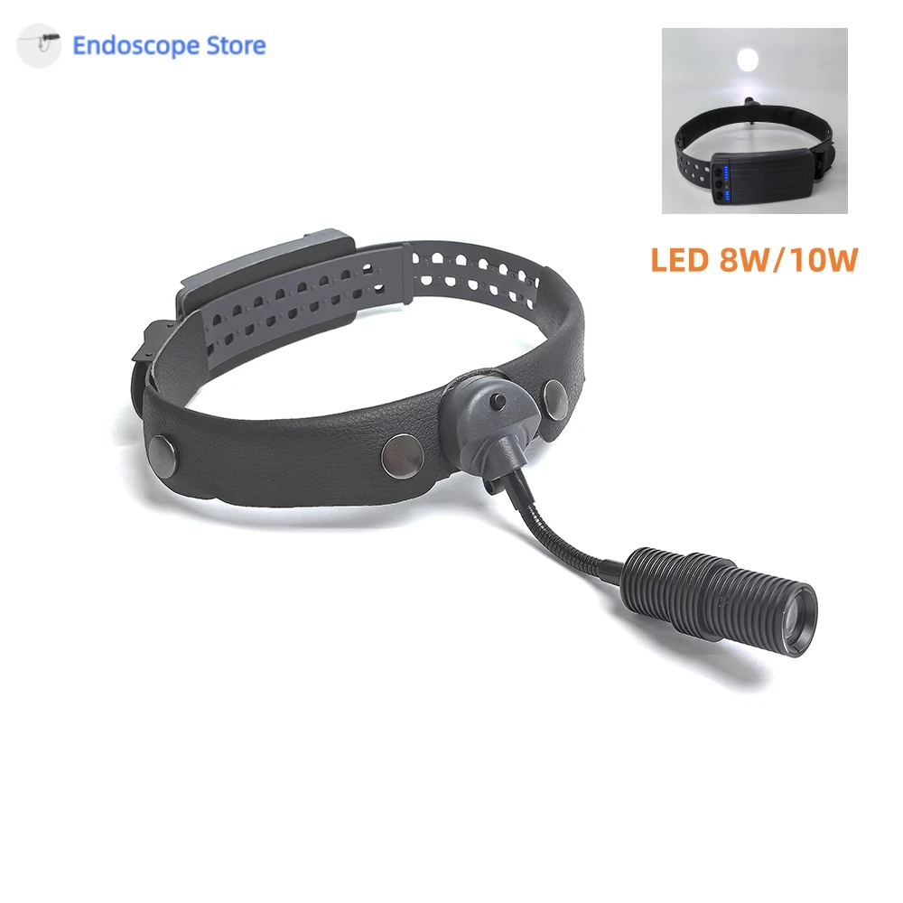 Medical Ultralight LED 8W 10W Universal Inspect Examination Head Light Lamp Surgery ENT Pets Veterinary Adjustable Rechargeable