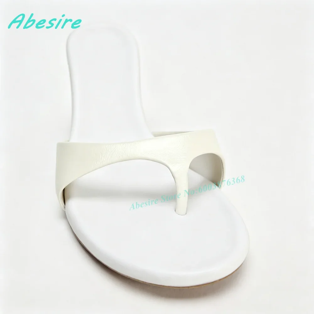 Clip-Toe Thin Heels Comfortable Shoes for Women White Suede Slip-On Outside Slipper Casual Concise Summer Daily Fashion Shoes