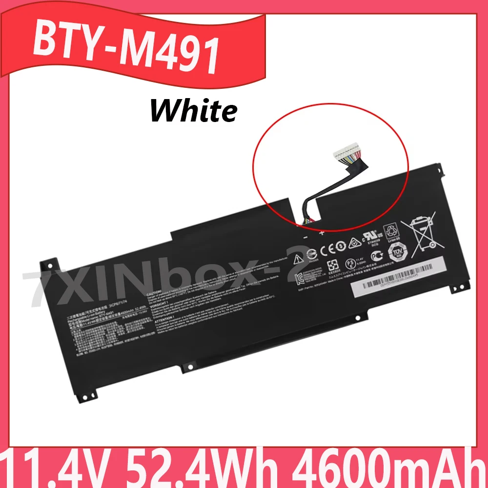 52.4Wh BTY-M491 4600mAh Laptop Battery For MSI Modern 15 A10RAS 15 A10M-014 15 A10RBS 15 A10RD 15 A11M A11SB A4M A4MW brand new