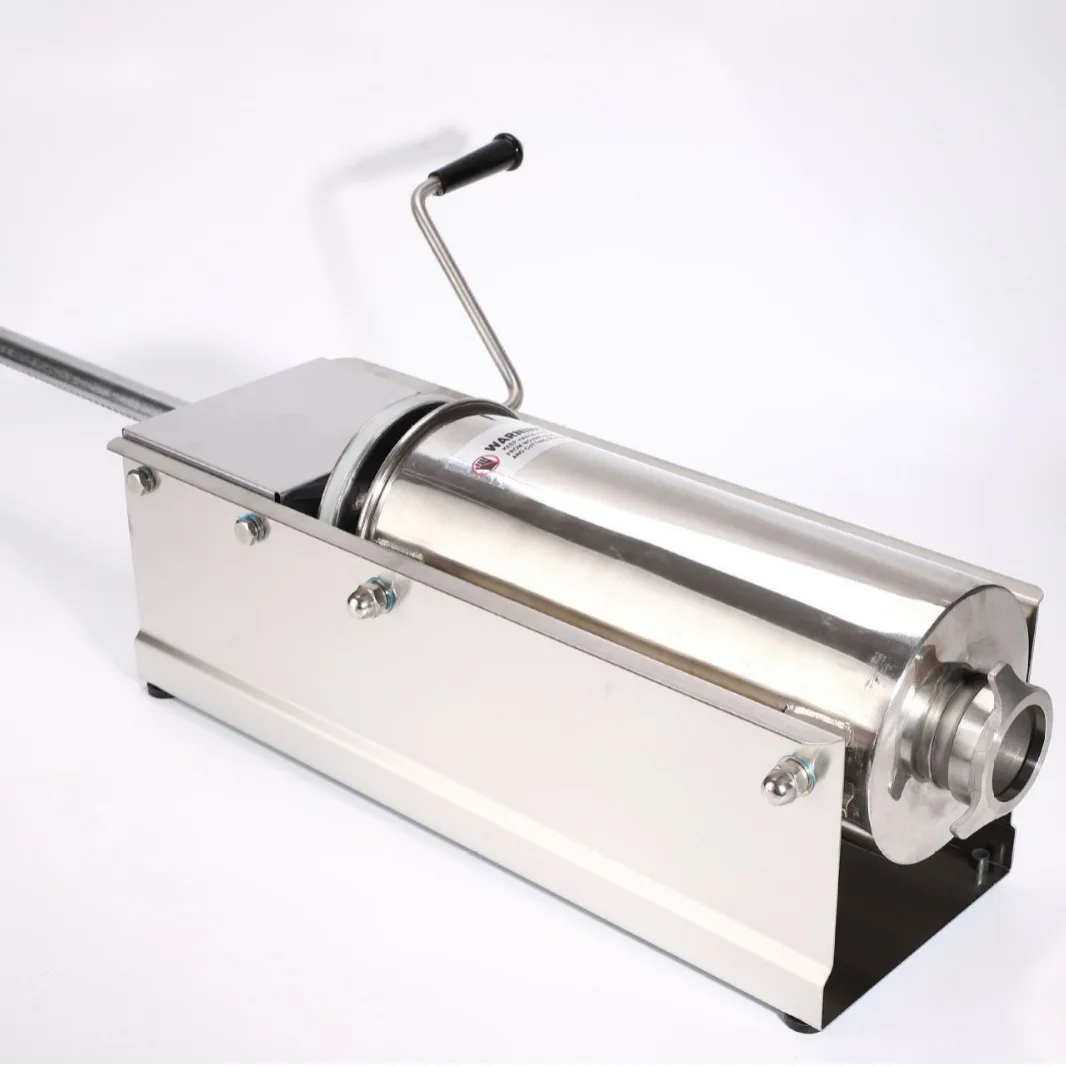 Stainless Steel Manual Horizontal Hand‑crank Sausage Filling Stuffer for Commercial Food Preparation