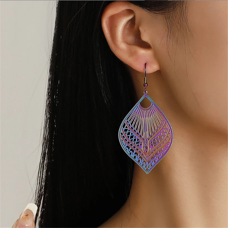 20Pcs/Lot New Creative Stainless Steel Hollow Waterdrop Charms Connectors DIY for Earrings Jewelry Findings Accessories