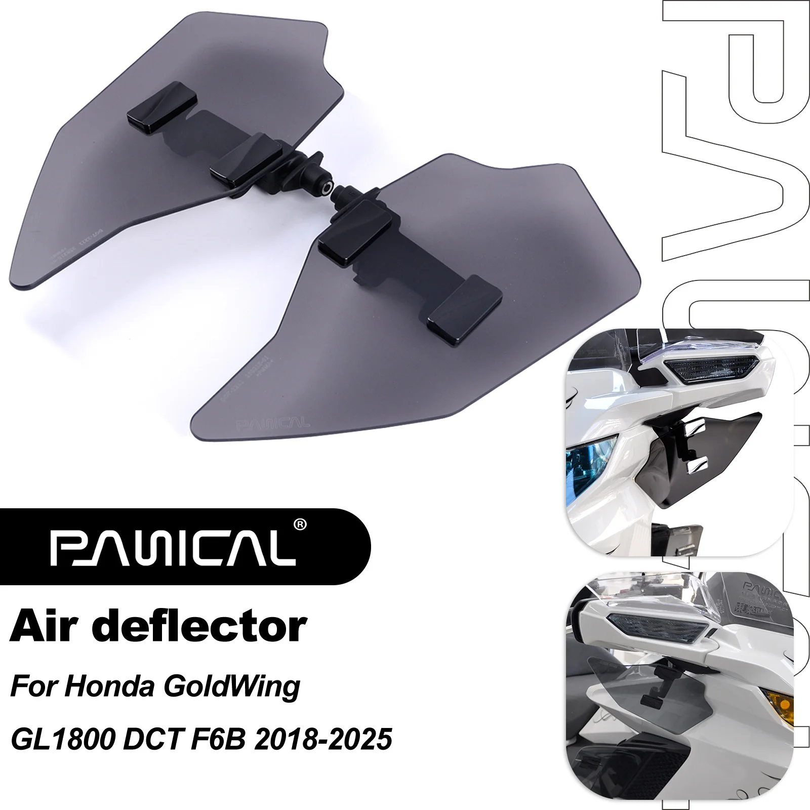 PANICAL Air Deflector for Honda GoldWing GL1800 DCT F6B 2018-2025 Motorcycle Adjustable Spooler Body Fairing Accessories