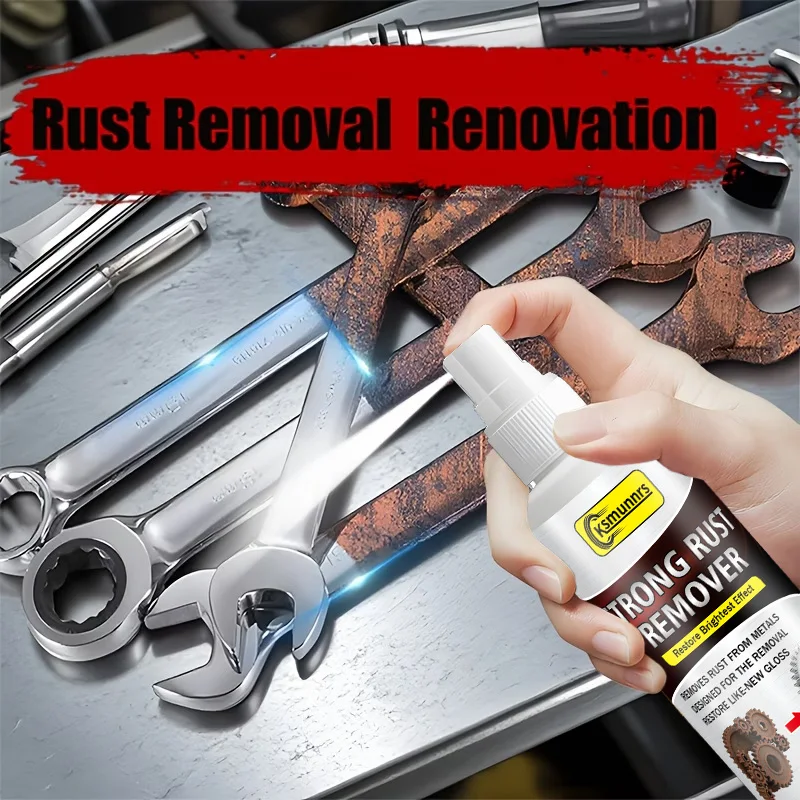 Universal Metal Rust Remover Spray - Strong Rust Corrosion Dissolver for Locks Screws Garden Hooks