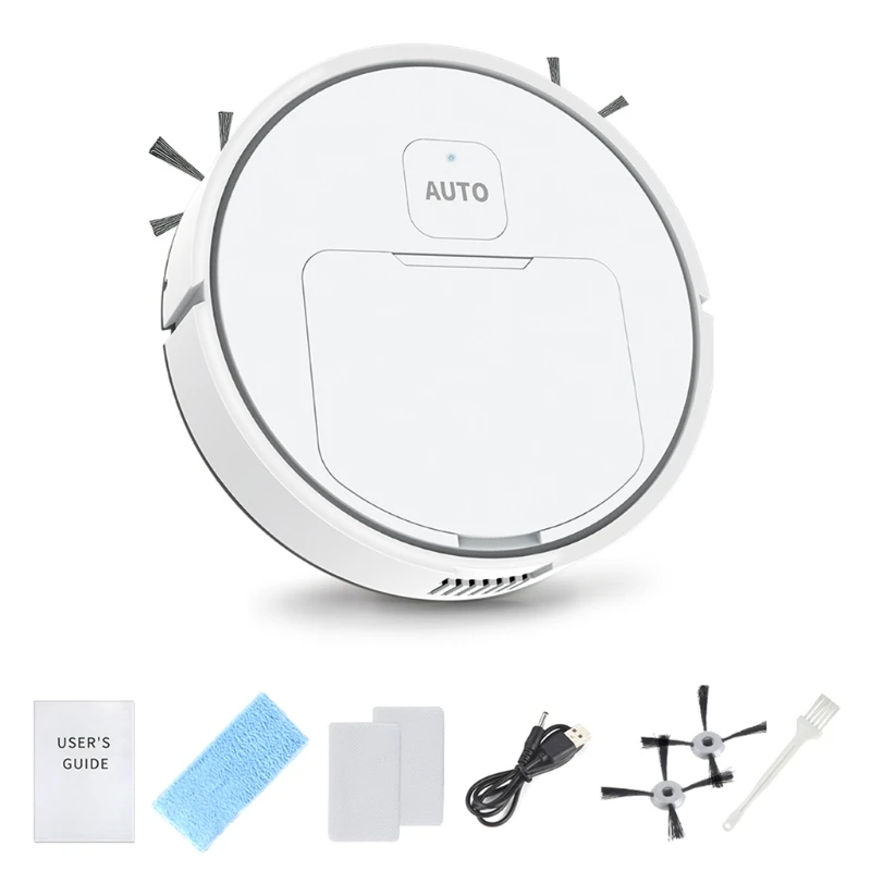 เครื่องดูดฝุ่นหุ่นยนต์ 800mAh พร้อมพลังดูดสูงสุด เงียบ และป้องกันการชนกัน เครื่องดูดฝุ่นแบบชาร์จได้ Dropship