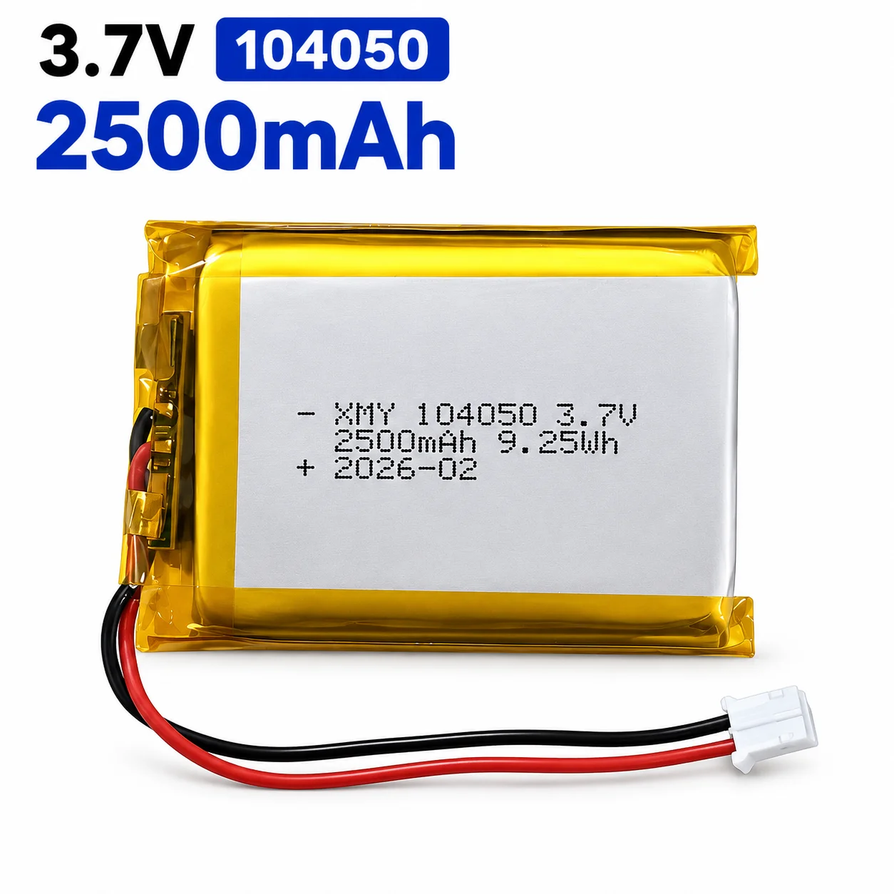 104050 3.7V 2500mAh Polymer Lithium Rechargeable Battery for Camera GPS MP5 Bluetooth Headset PS4 Game Controller