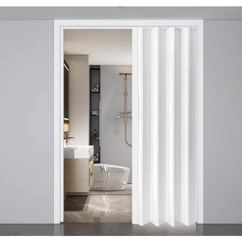 

Good Quality Soundproof Sliding Door PVC Accordion Doors Pvc Folding Interior Door for Bathroom