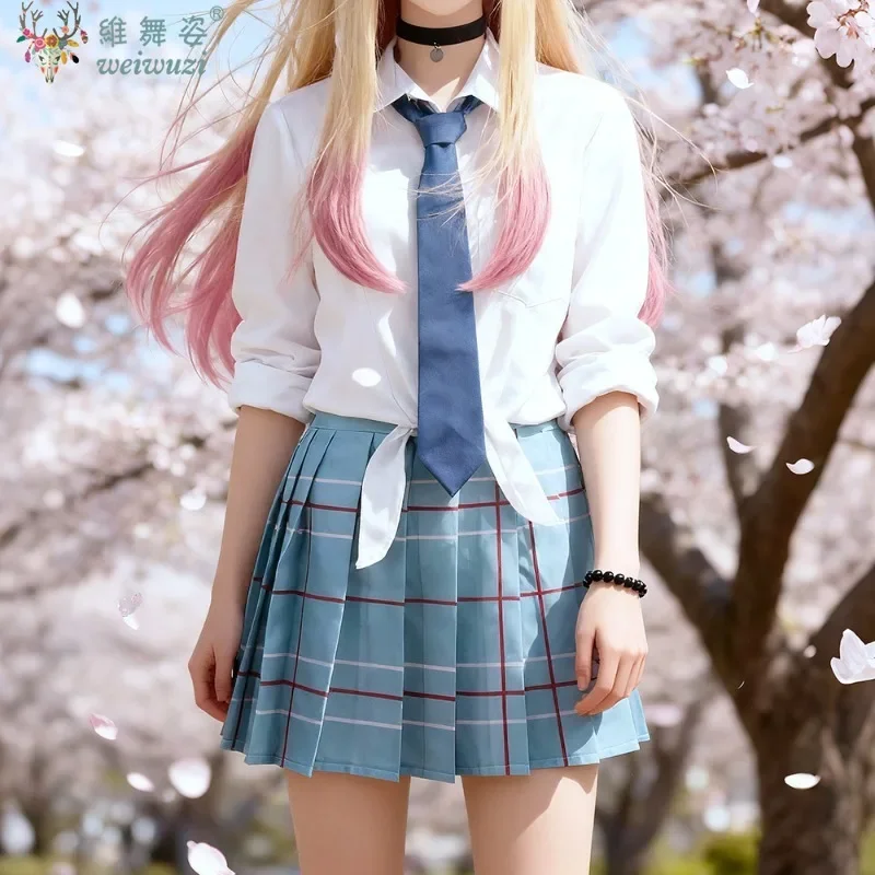 Аниме My Dress Up Darling Kitagawa Marin JK школьная форма наряд косплей костюм девушка костюм на Хэллоуин необычные сценические представления