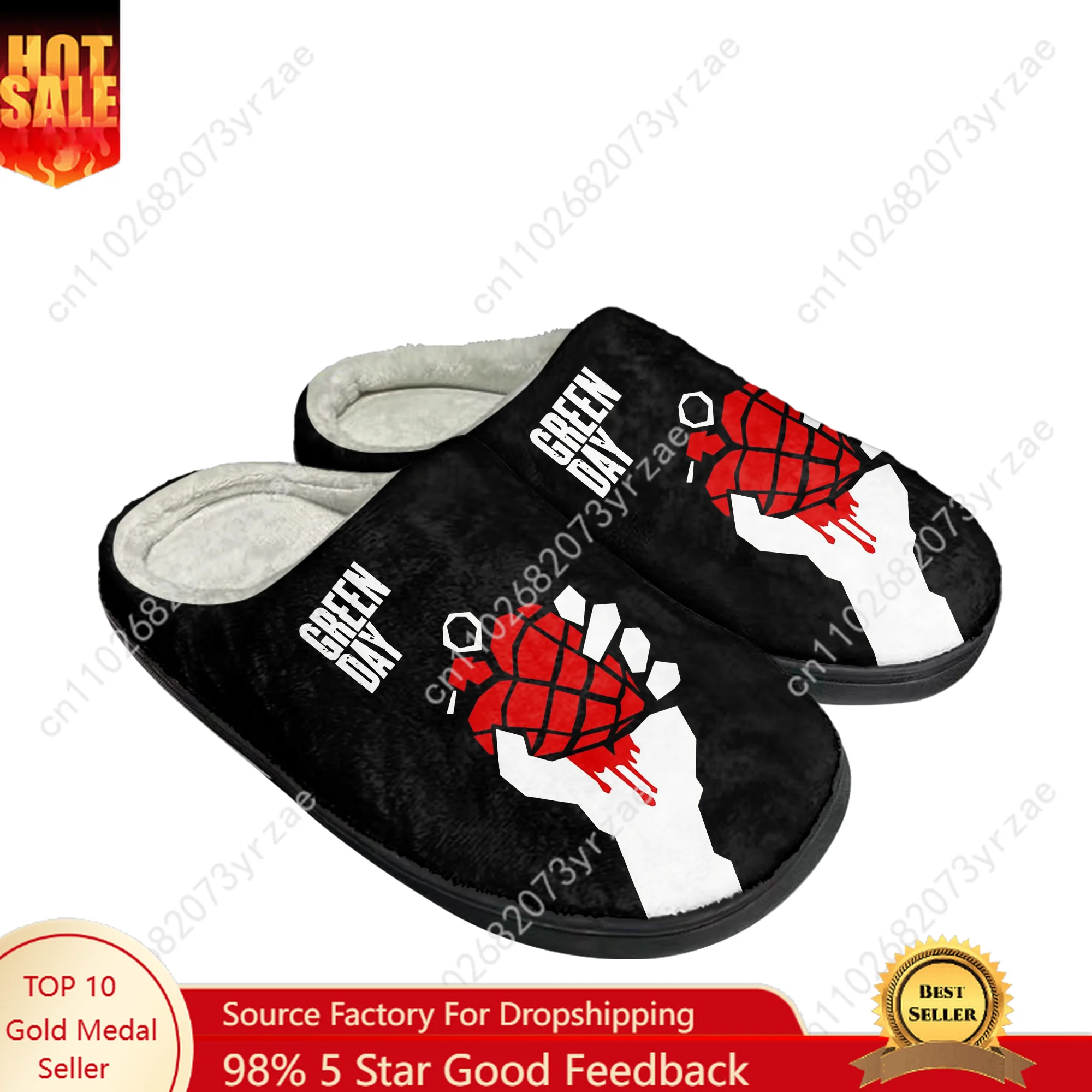 

Green Day Cotton Shoe Family Slipper Men Women Teenagers High Quality Personalized Plush Indoor Casual Warm Shoes Custom Slipper