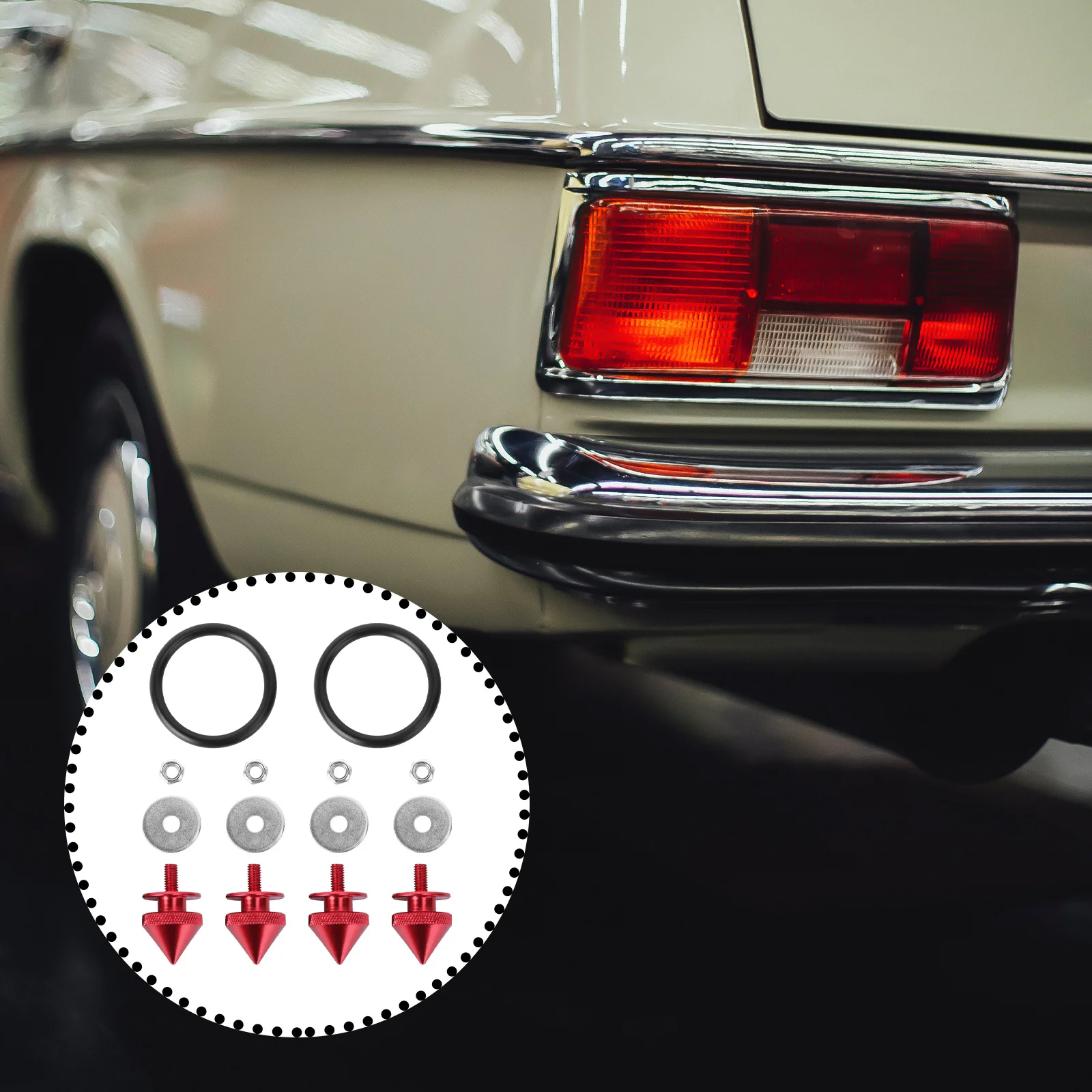 

1Set Aluminum Fastener Kit Auto Car Modification Front Rear Bumper Fixed Button Quick Remove Durable Accessory