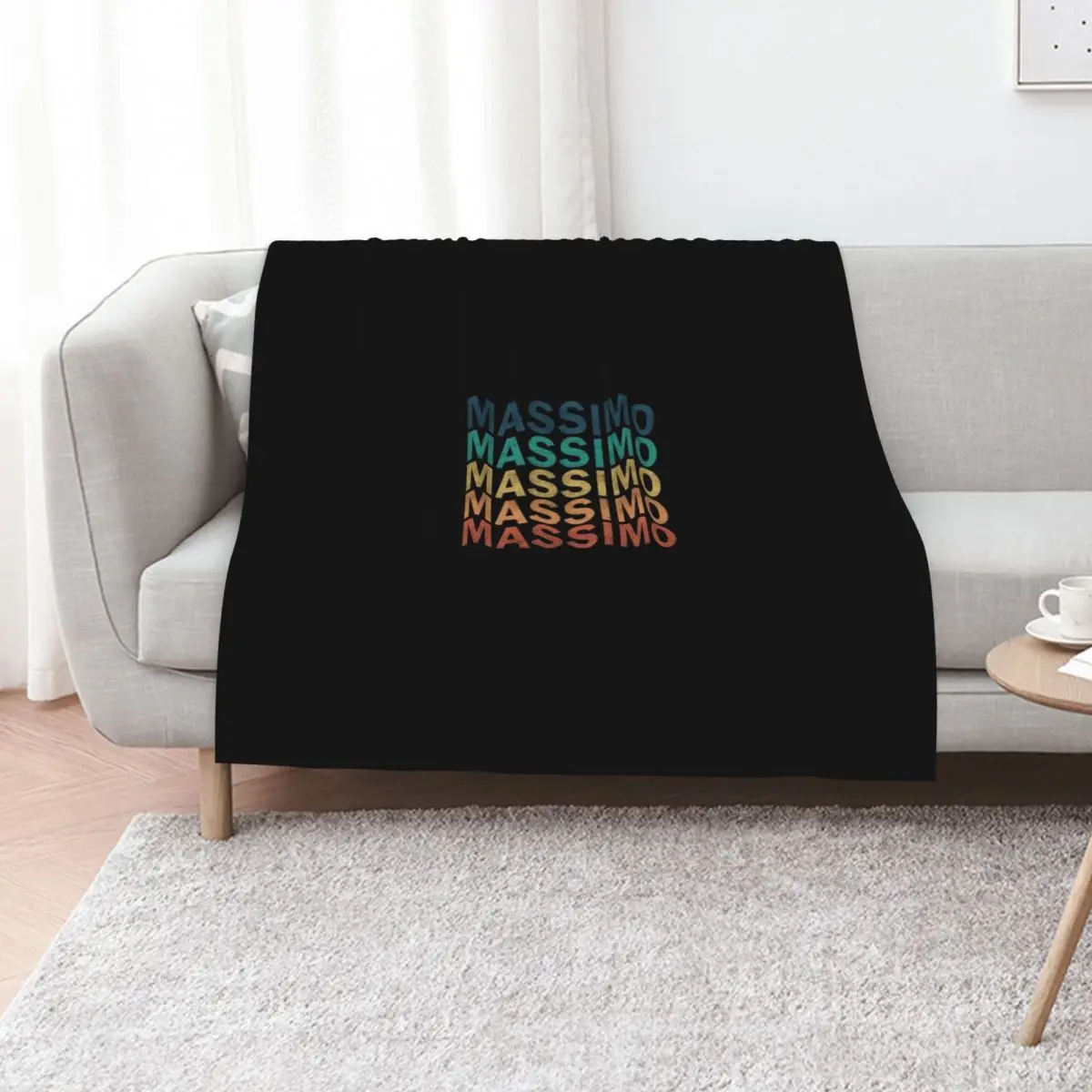 Massimo Name T Shirt - Massimo Vintage Retro Massimo Name Gift Item Tee Throw Blanket Loose Plush Luxury Brand Blankets