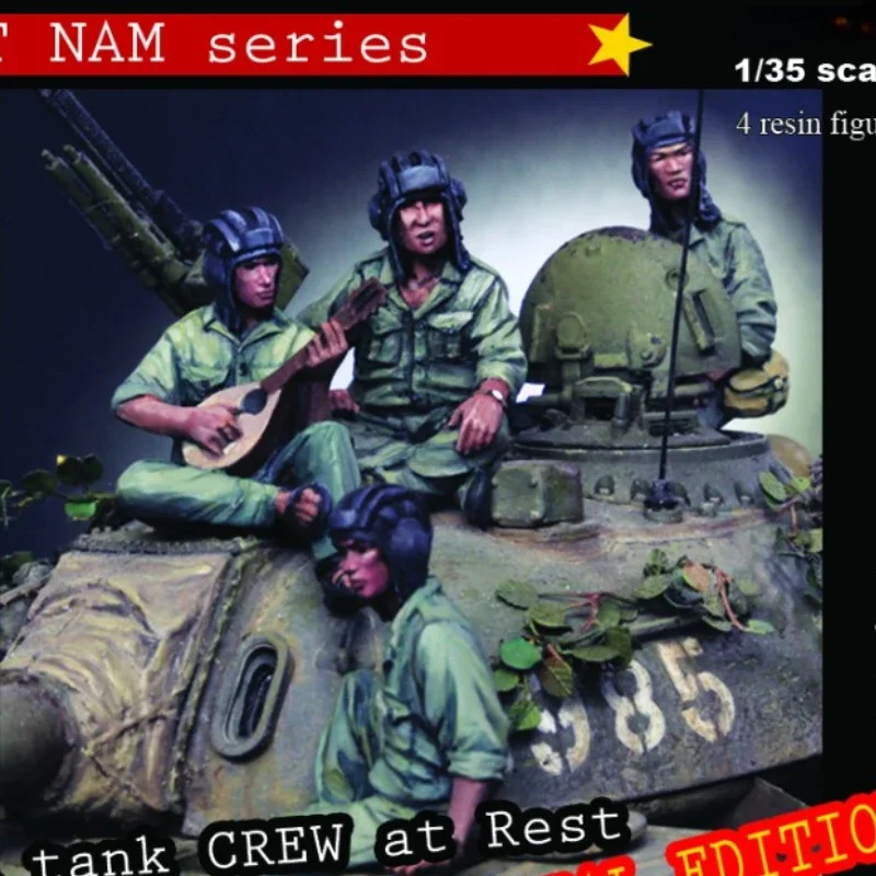 

1/35 Scale Resin Figures Model Assembled Kits Tank Crew at Rest 4 Figures (No Tank) Scenario Miniature Unassambled Unpainted 358
