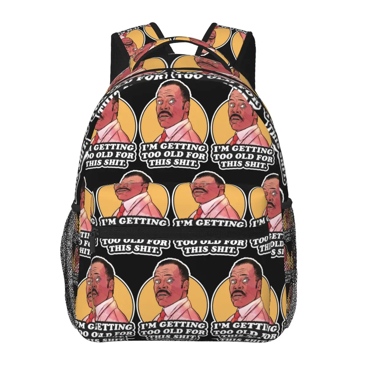 Danny Glover Roger Murtaugh Too Old For This Shit Backpacks Boys Girls Bookbag Children School Bags Travel Rucksack Shoulder Bag