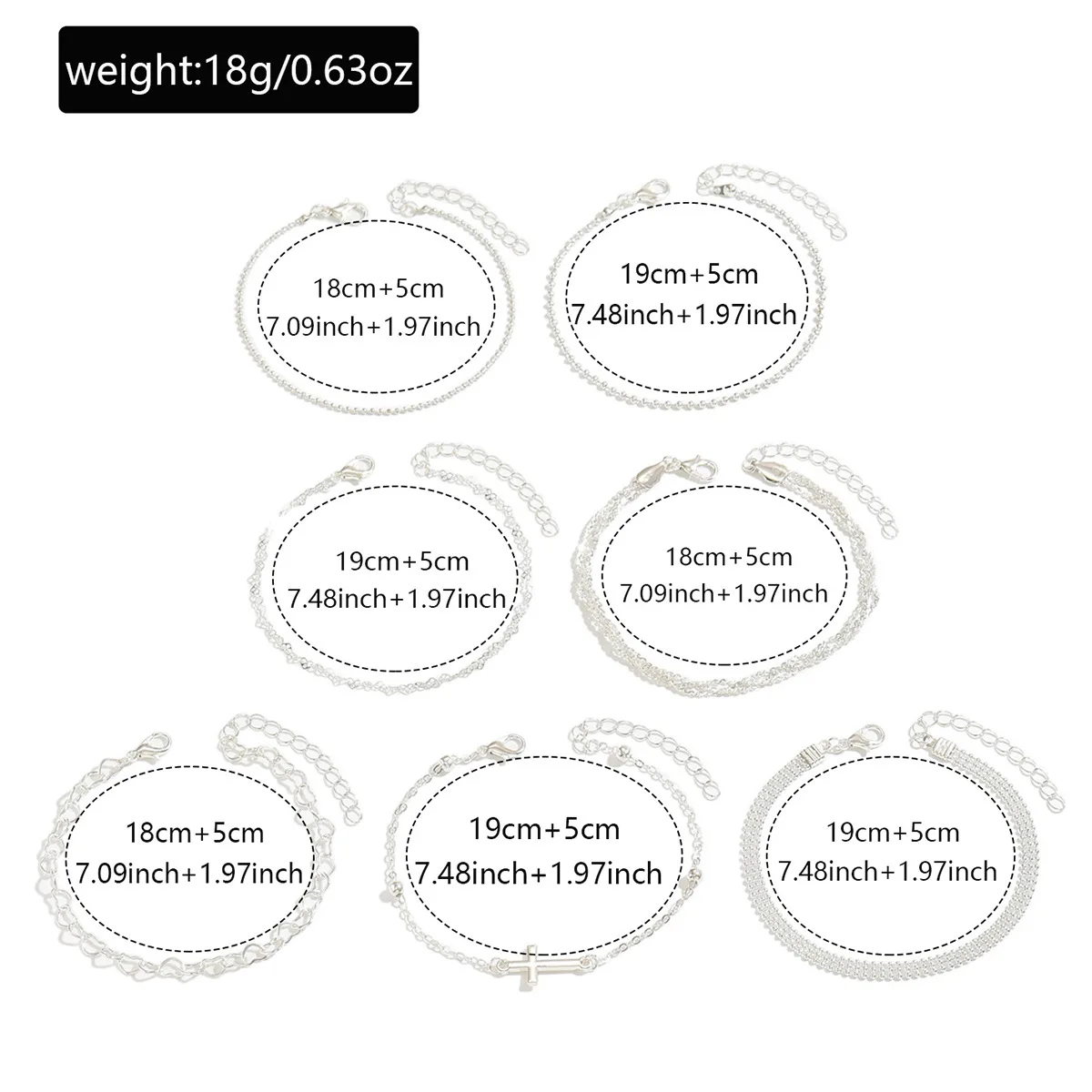 مزاجه الأزياء الصليب الحب القلب أساور هندسية مجموعة للنساء الفتيات مجوهرات بسيطة اكسسوارات هدايا عيد الميلاد عيد الميلاد