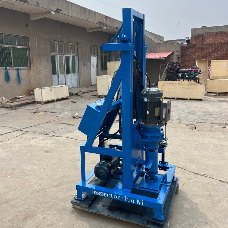 Electric Motor Water Well Borehole Drilling Rig130m Deep Water Well Drilling Machine Digging Equipment for Rock