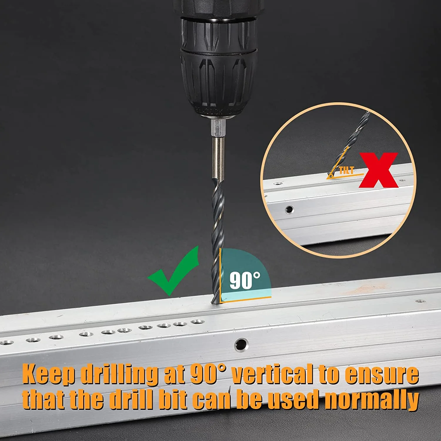 육각 생크 코발트 메트릭 비트 세트, 빠른 변경 HSS 임팩트 드라이버, 금속용 육각 비트, 13 개