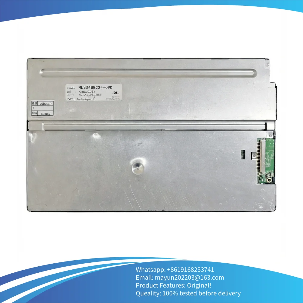 

Original 9.0"inch NL8048BC24-01 NL8048BC24-04 NL8048BC24-09 NL8048BC24-09D industrial LCD display screen TFT 800x480 20PIN