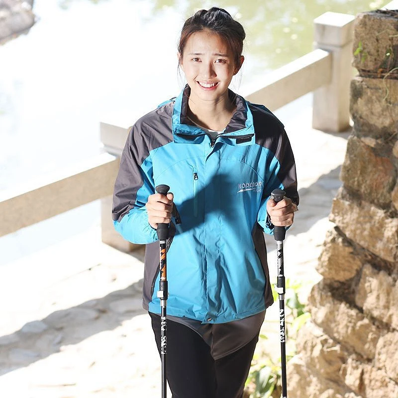 Kodenor 1pc bengalas eva lidar com 5 seções pólos de caminhada dobráveis pólos de trekking nordic caminhadas varas ultra-leve trekking po