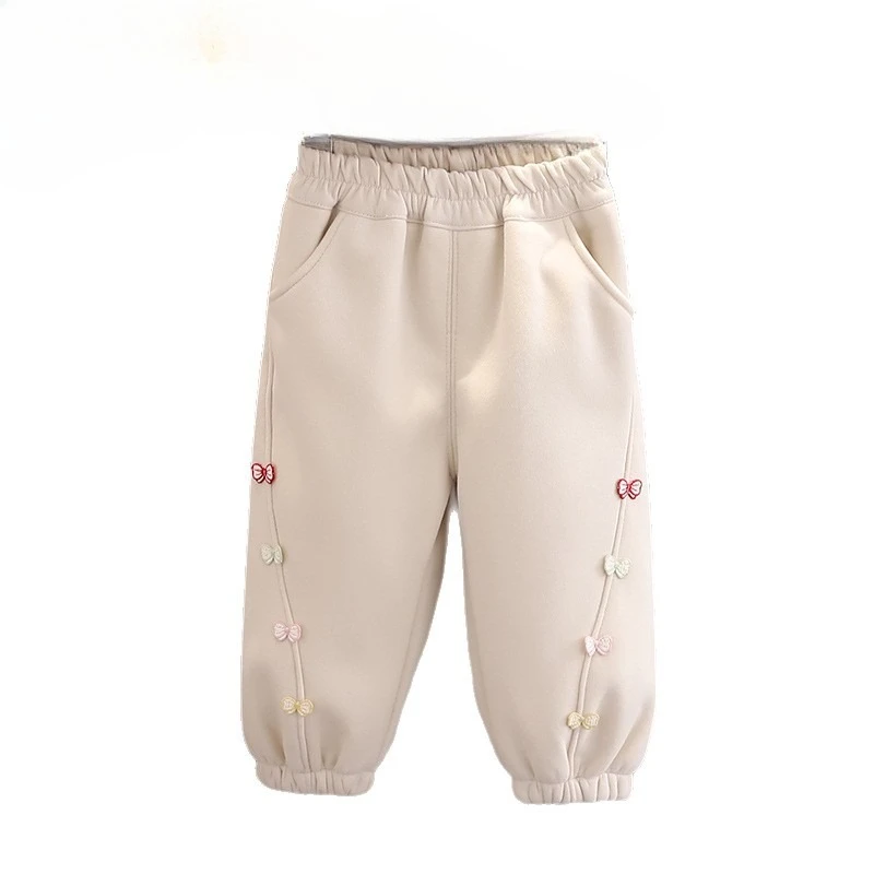 

New Autumn Winter Baby Clothes Children Girls Casual Printed Thicken Warm Pants Toddler Clothing Kids Trousers Infant Sportswear