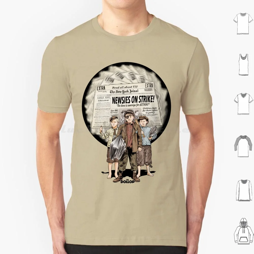 The Dollop-The Newsies T Shirt Big Size 100% Cotton Dollop Dave Anthony Gareth Reynolds The Newsies James Fosdike