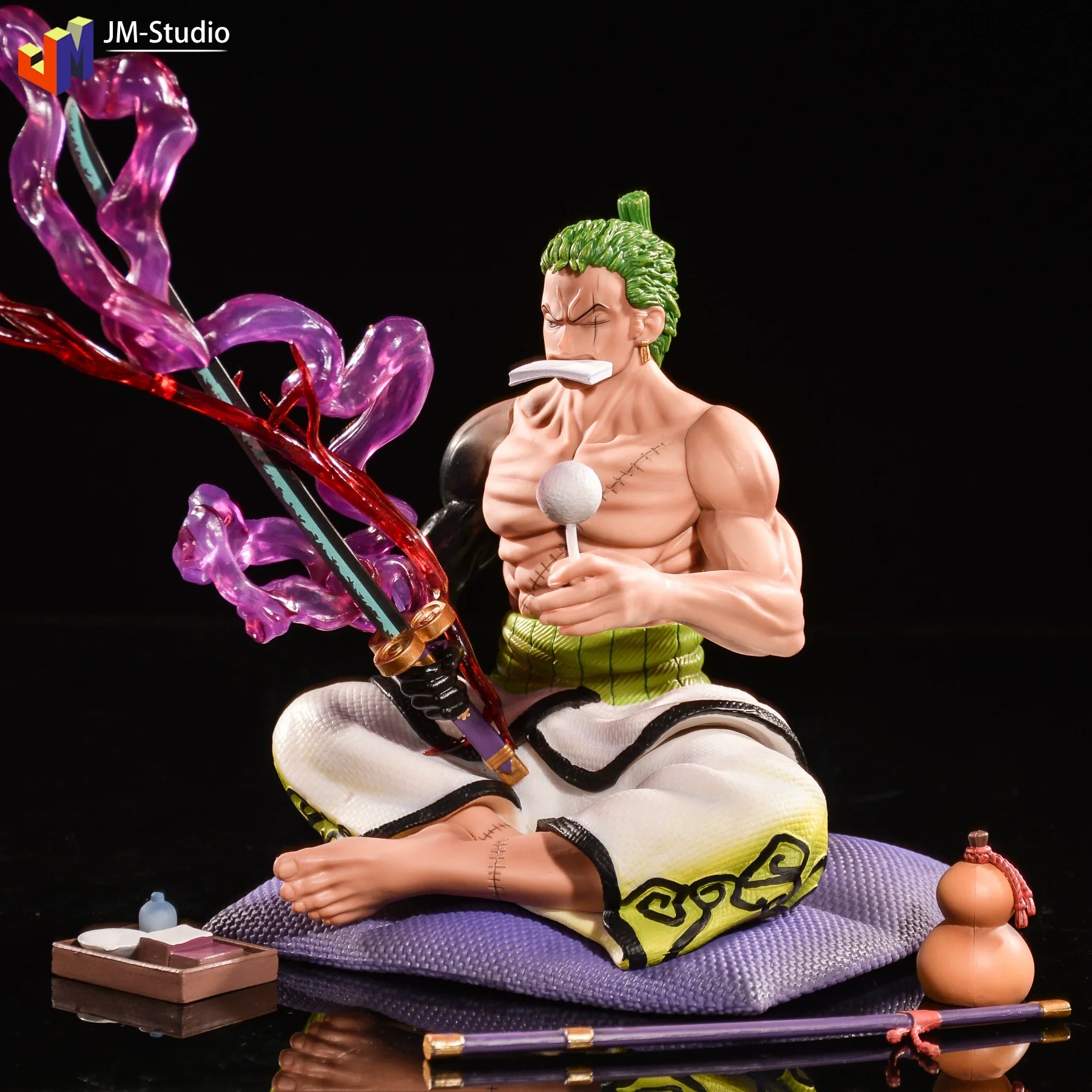 

Berserker GK Zoro Сидящая поза Статуя Модель Коллекционная фигурка Игрушка в цветной коробке для любителей аниме серии One Piece