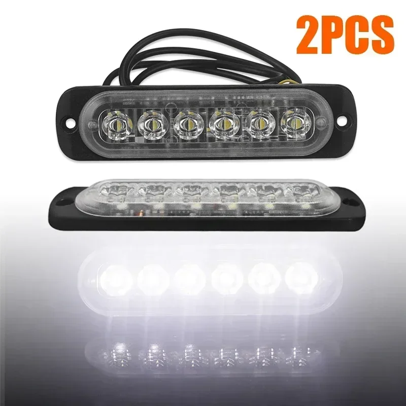 2pcs DC 12V-24 Car Fog Lights White LED Work Lights Flood Light Off-Road Car External Lights LED Indicator Light Tail Rear Lamps