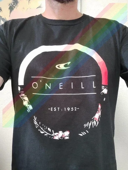 Hot selling beach Men's Summer Men's curled Oneill black t-shirt round garland logo major pure cotton Top Quality tees