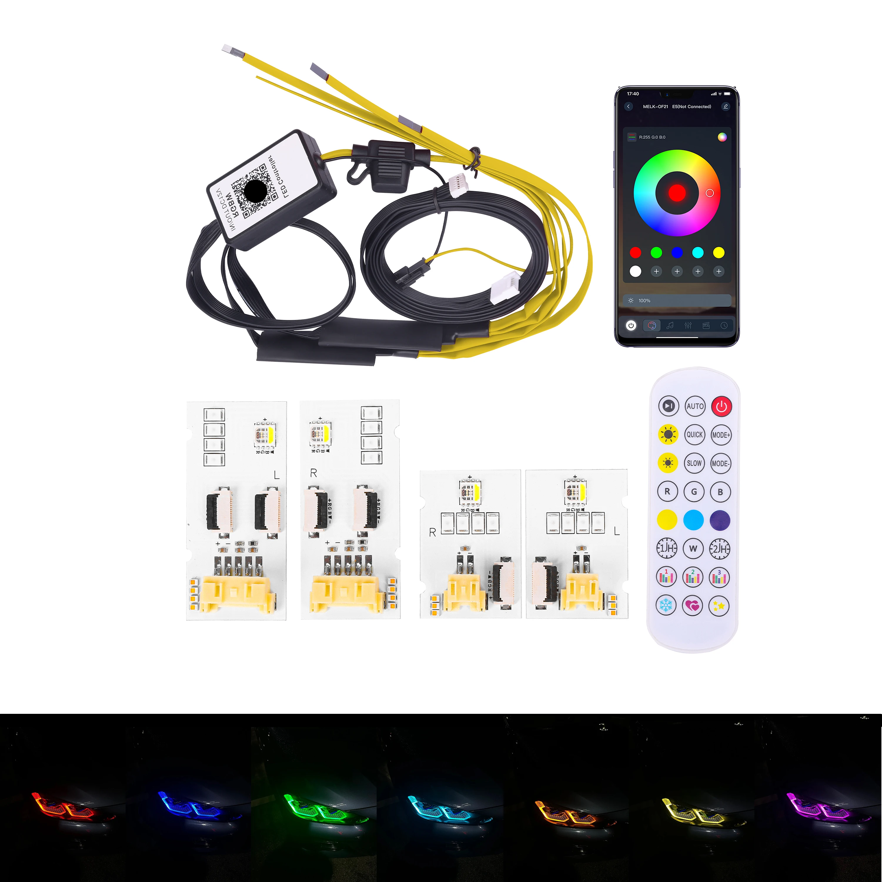 RGB multicolor App Control Yellow CSL DRL Module For BMW 2018 2020 M3 F80 M4 F32 F36 LCI Daylight Headlight RGBW blue 7493230