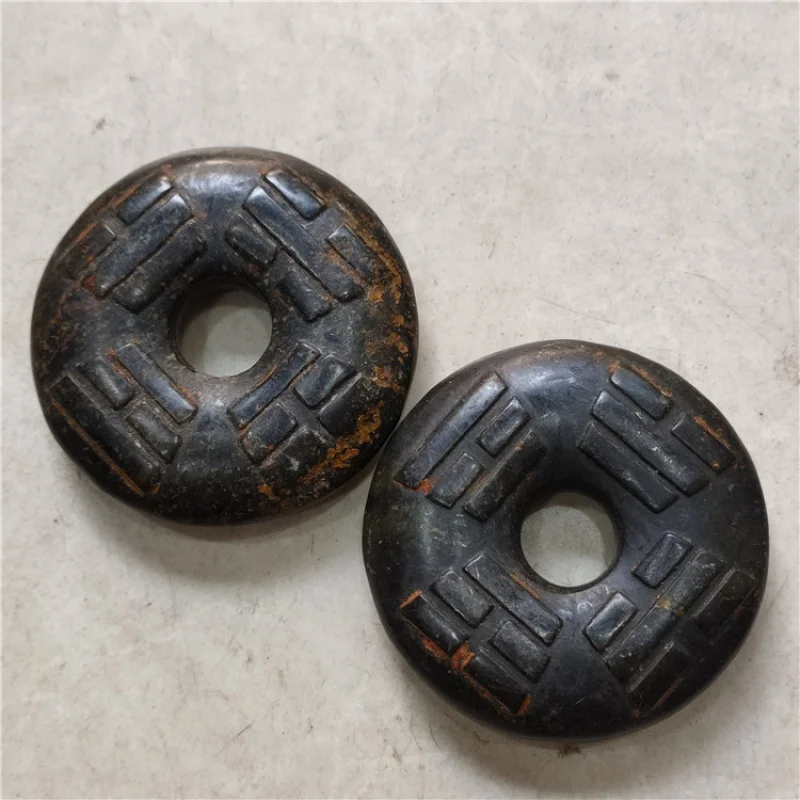 Supply Jewelry Antique Old Iron Stone Hongshan Culture Yurui Beast Jade Ring Pendant Jade Pendant Handle Piece Jade Pendant