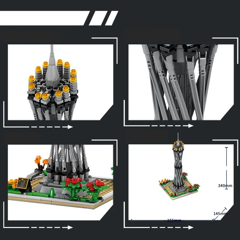 Blocs de construction d'architecture de renommée mondiale, tour de perles orientales/Arc de Triomphe/taille Xiaoman, jouet éducatif, cadeau pour enfants et adultes