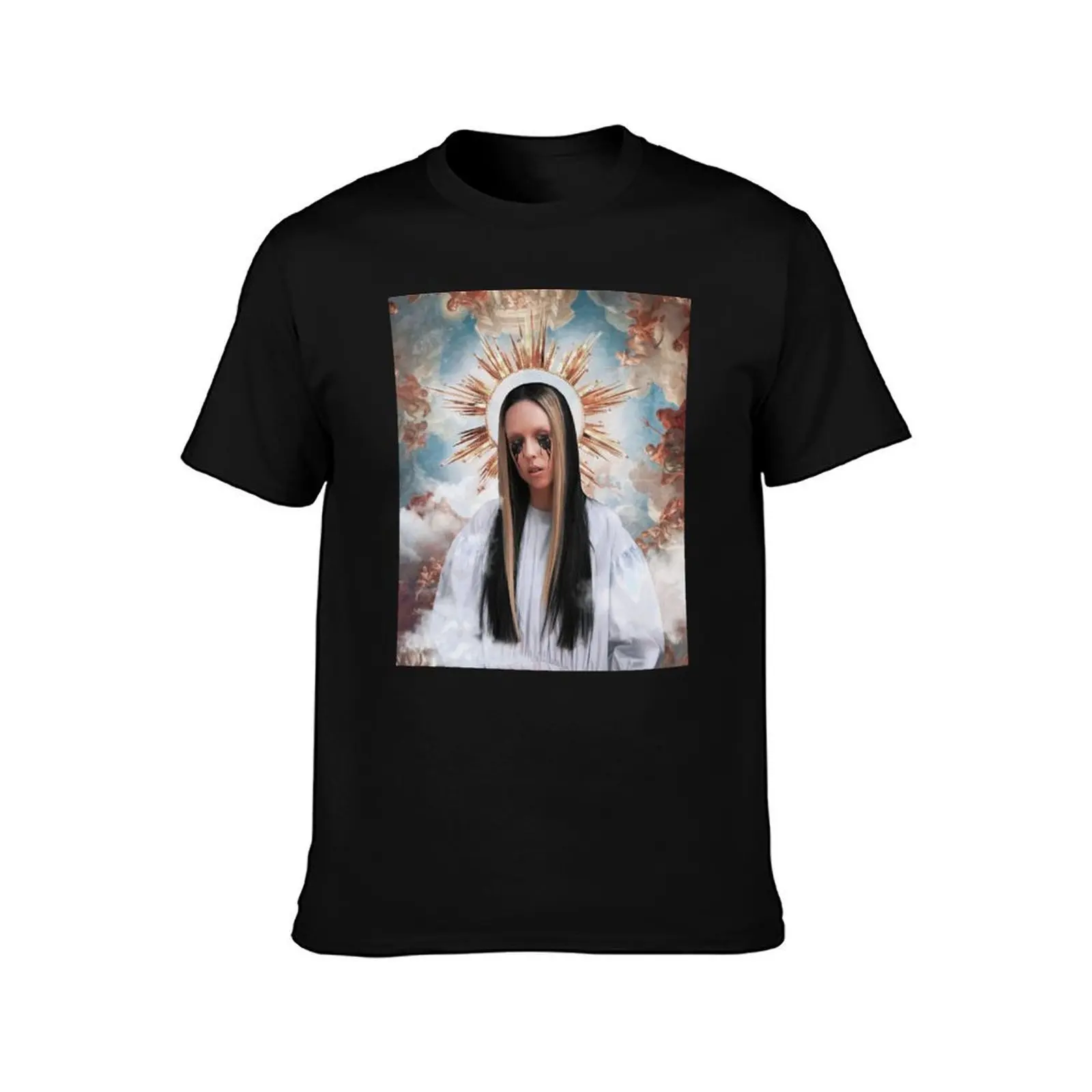 Allie X Cape God T-Shirt, Summer Casual Cotton Tee, Oversized Streetwear Tops, Vintage Graphic Print, Loose Fit Short Sleeve