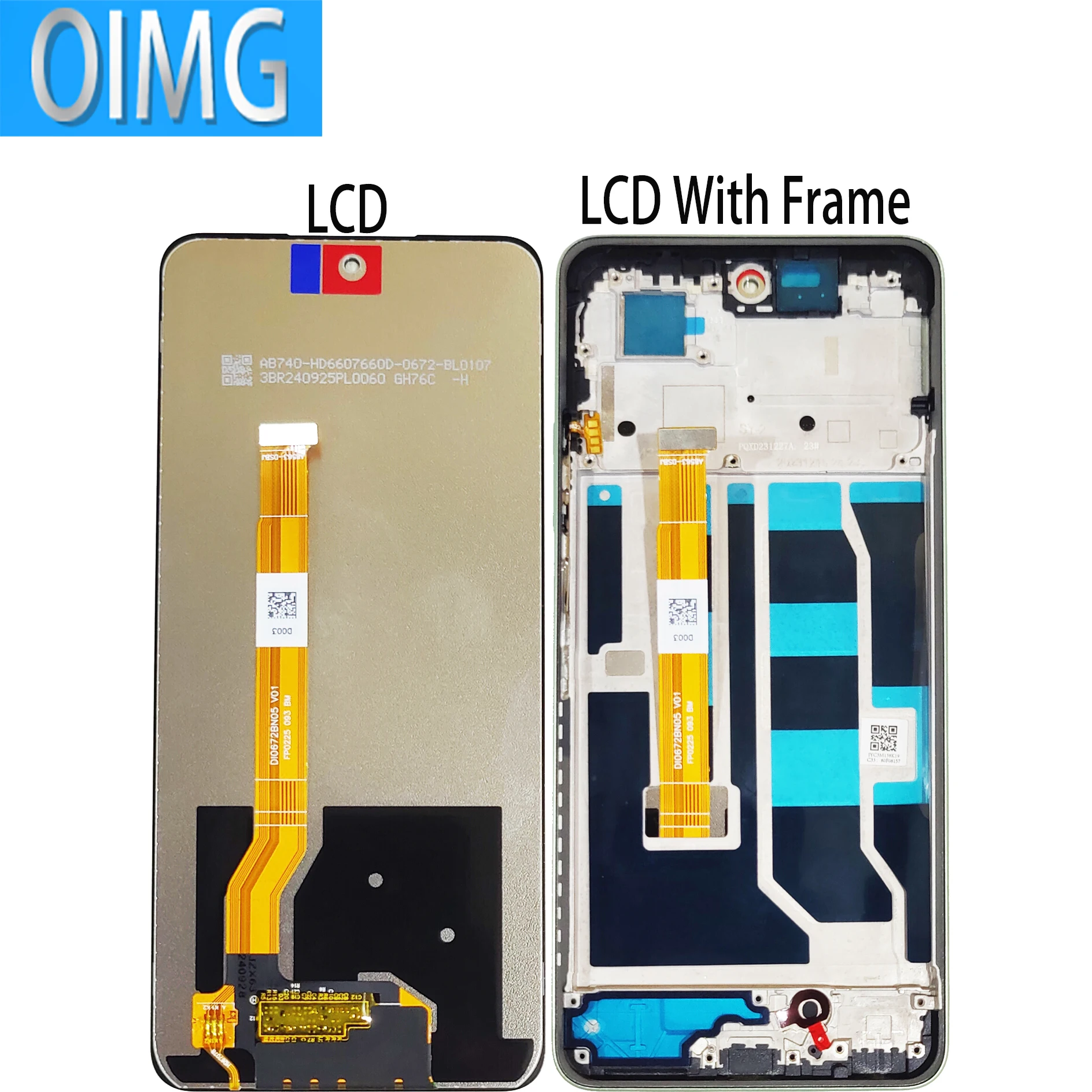 6.72인치 Realme C67 4G LCD 화면용 프레임 터치 RMX3890이 포함된 기존 디스플레이