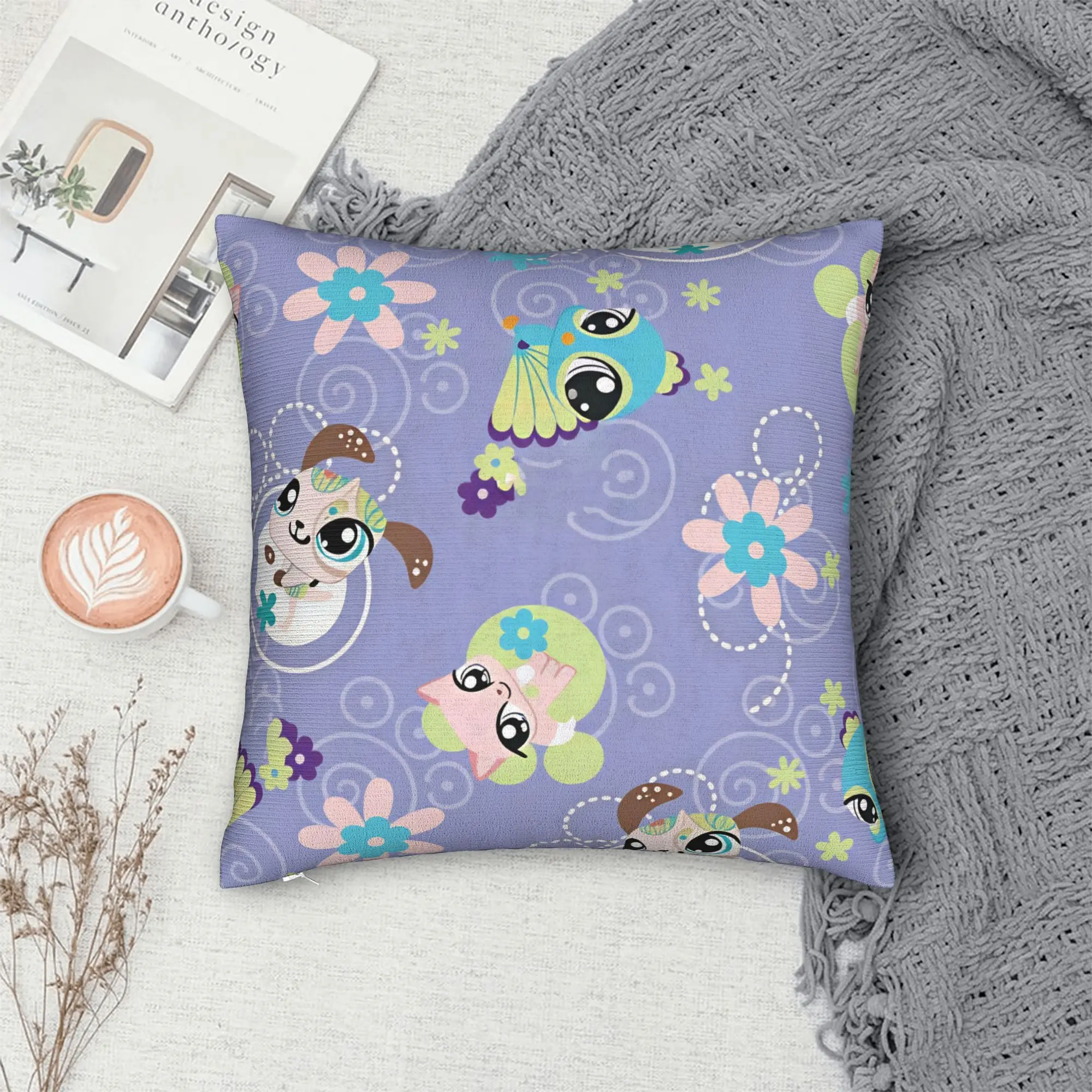 Littlest Pets Shops Pillow Case  Comfy Pillow Cover Funny Pillowcases For Office Car Home Decor