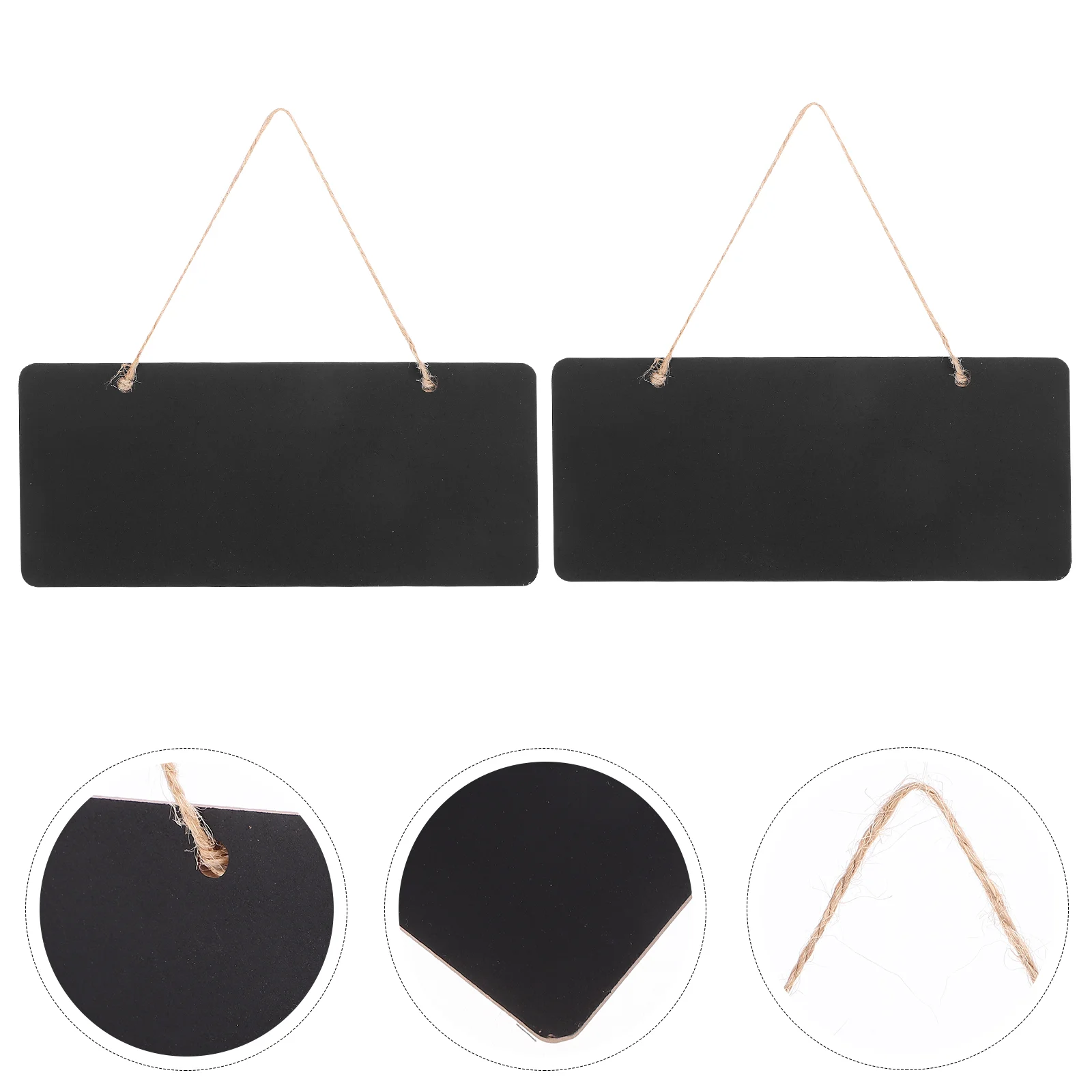 6 Pcs Show Message Blackboard Pendant Wooden Chalkboard Sign Price Tag Hanging Flower Store