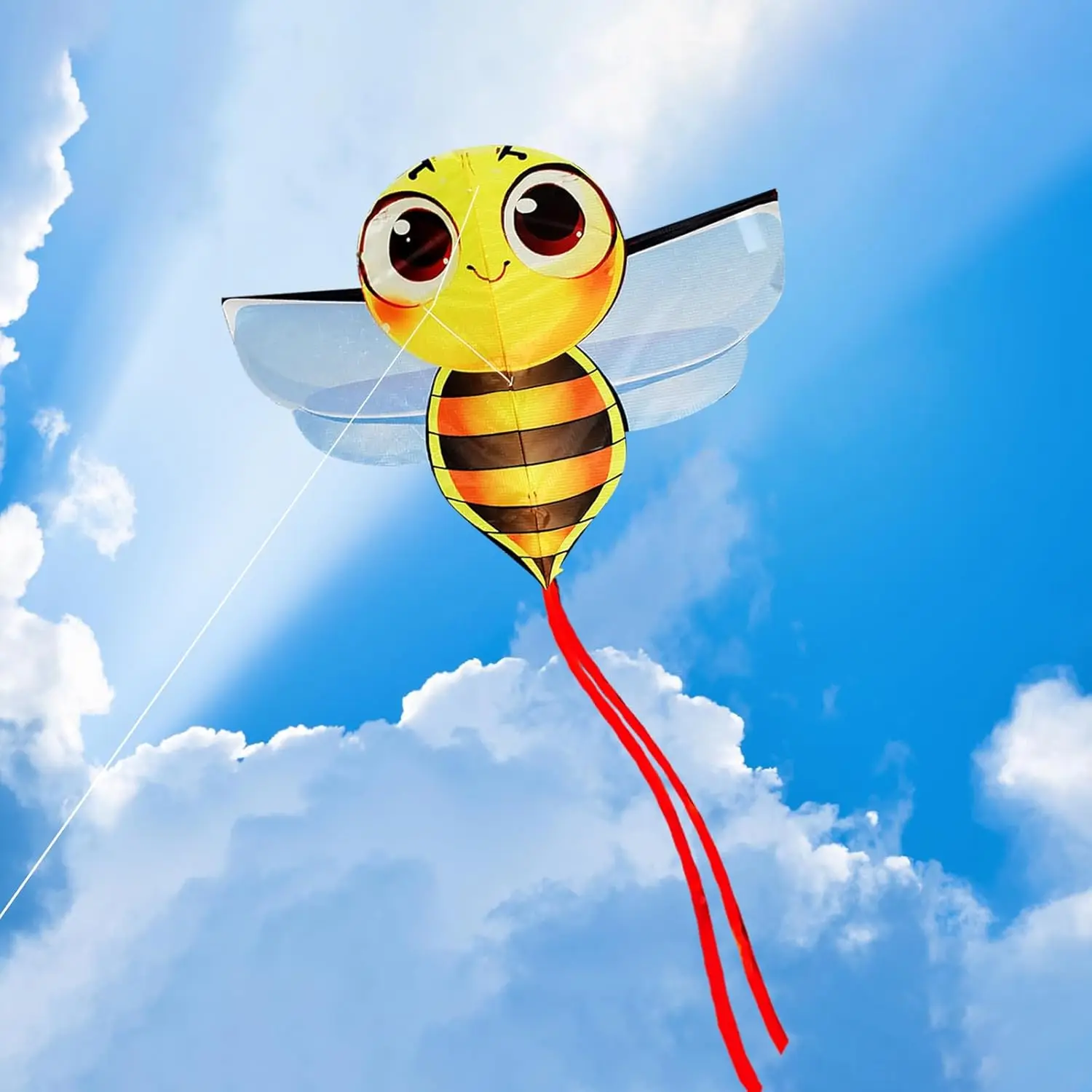 جديد في الهواء الطلق متعة الرياضة لطيف النحل طائرة ورقية للمبتدئين الطائرات الورقية تأتي مع سلسلة ومقبض