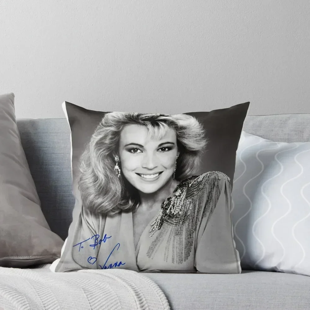 

Vanna White B/W Autographed Photo To Bob Throw Pillow Couch Cushions Cushions Cover pillow