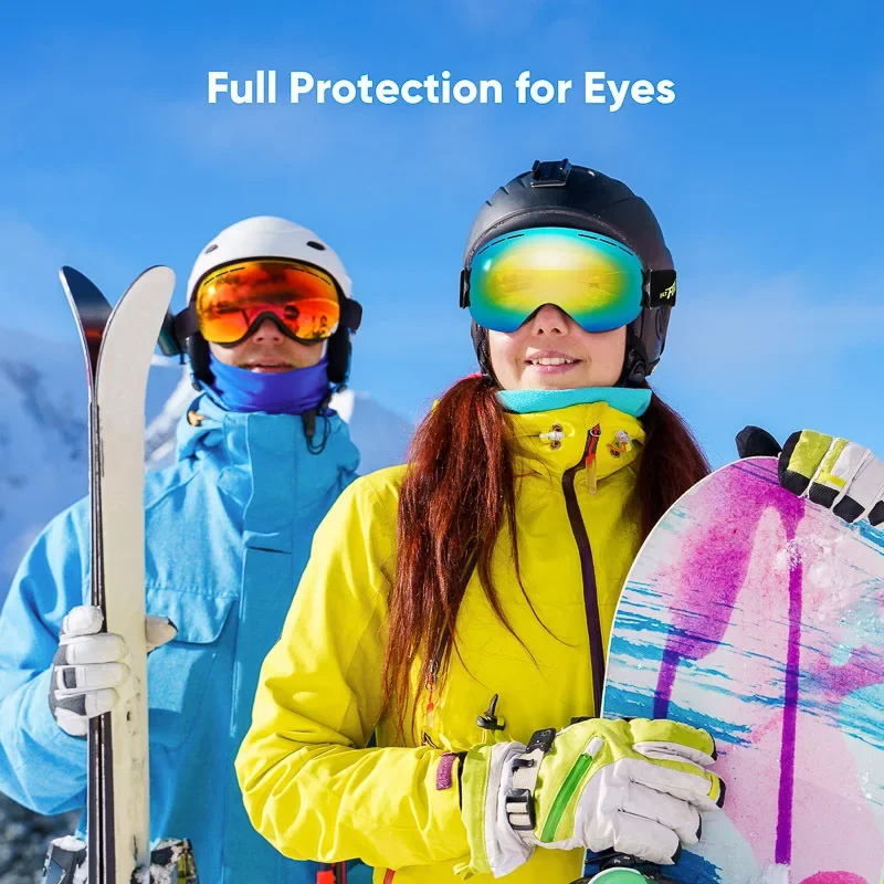 Skibril Batfox Dubbele Lagen Lens Anti-Mist Uv40 Snowboard Sneeuwbril Mannen Vrouwen Winddicht Sneeuwscooter Brillen Otg Ontwerp