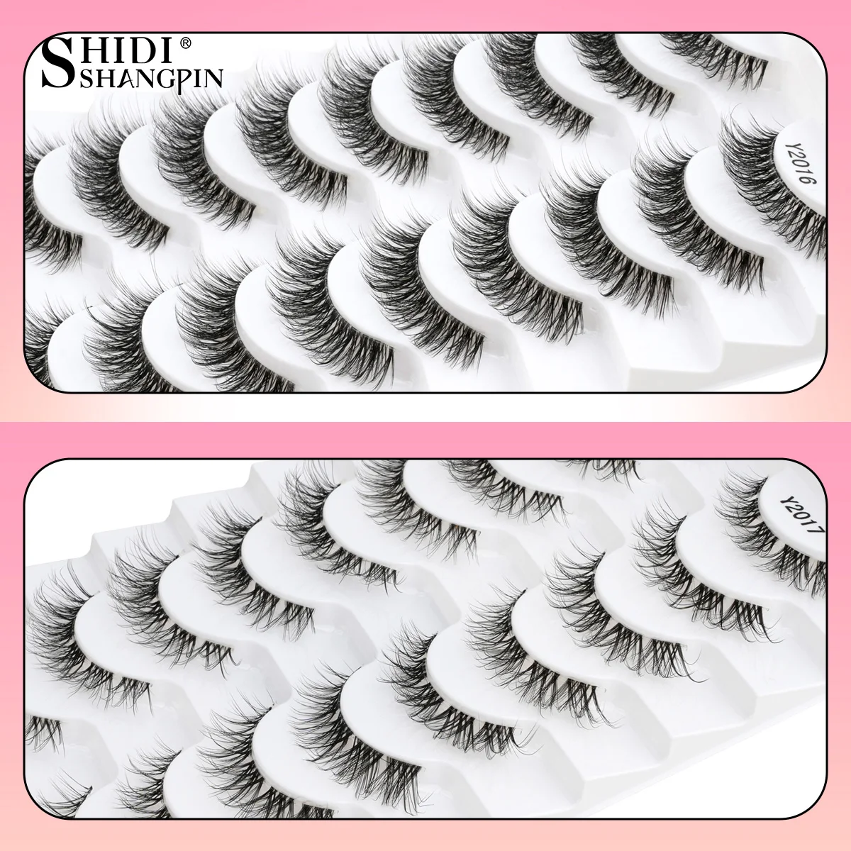 3/10 pares de cílios postiços de vison fofos, aparência natural, extensão de cílios postiços, cruz 3d, cospaly, maquiagem, faixa transparente, cilios