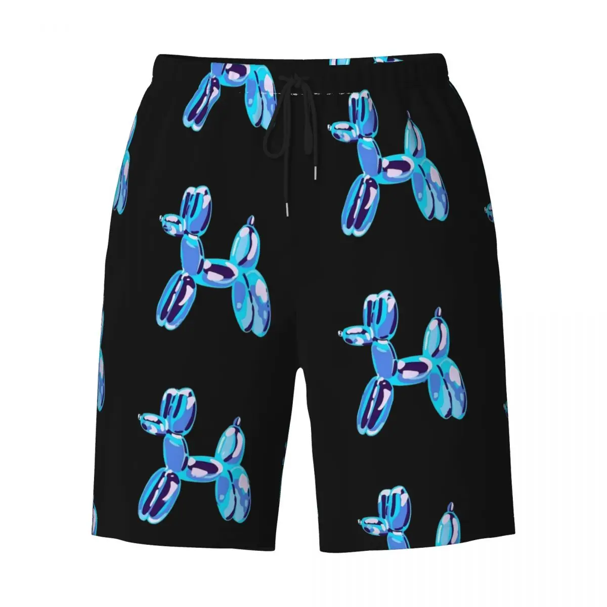 Pantaloncini da surf estivi Uomo Palloncino blu Cane Sport Fitness Pantaloni corti da surf carini Costume da bagno casual ad asciugatura rapida di grandi dimensioni