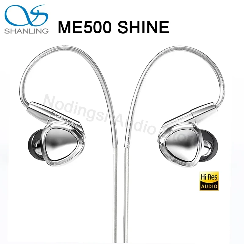 SHANLING ME500 SHINE In-ear Headphones 2BA+1DD Hybrid Driver In-ear Earphones HiFi Headset 3.5/4.4mm Hi-Res Audio Wired Earbud
