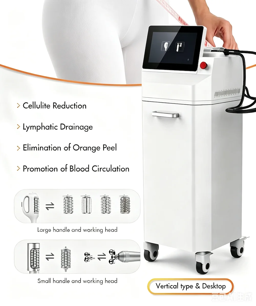 Rollashape Smart Handheld 4-Head Slimming Inner Ball Roller Massage Machine for Beauty Salon Home Use Body Cellulite Reduction