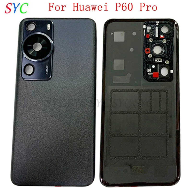 

Back Door Battery Cover Housing Case For Huawei P60 Pro Rear Cover with Camera Lens Logo Repair Parts