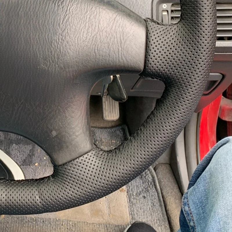 Car Steering Wheel Braid Cover Black Genuine leather For Honda CRV CR-V 1997-2001 Accord 6 1998-2002 Odyssey 1998-2001 Prelude