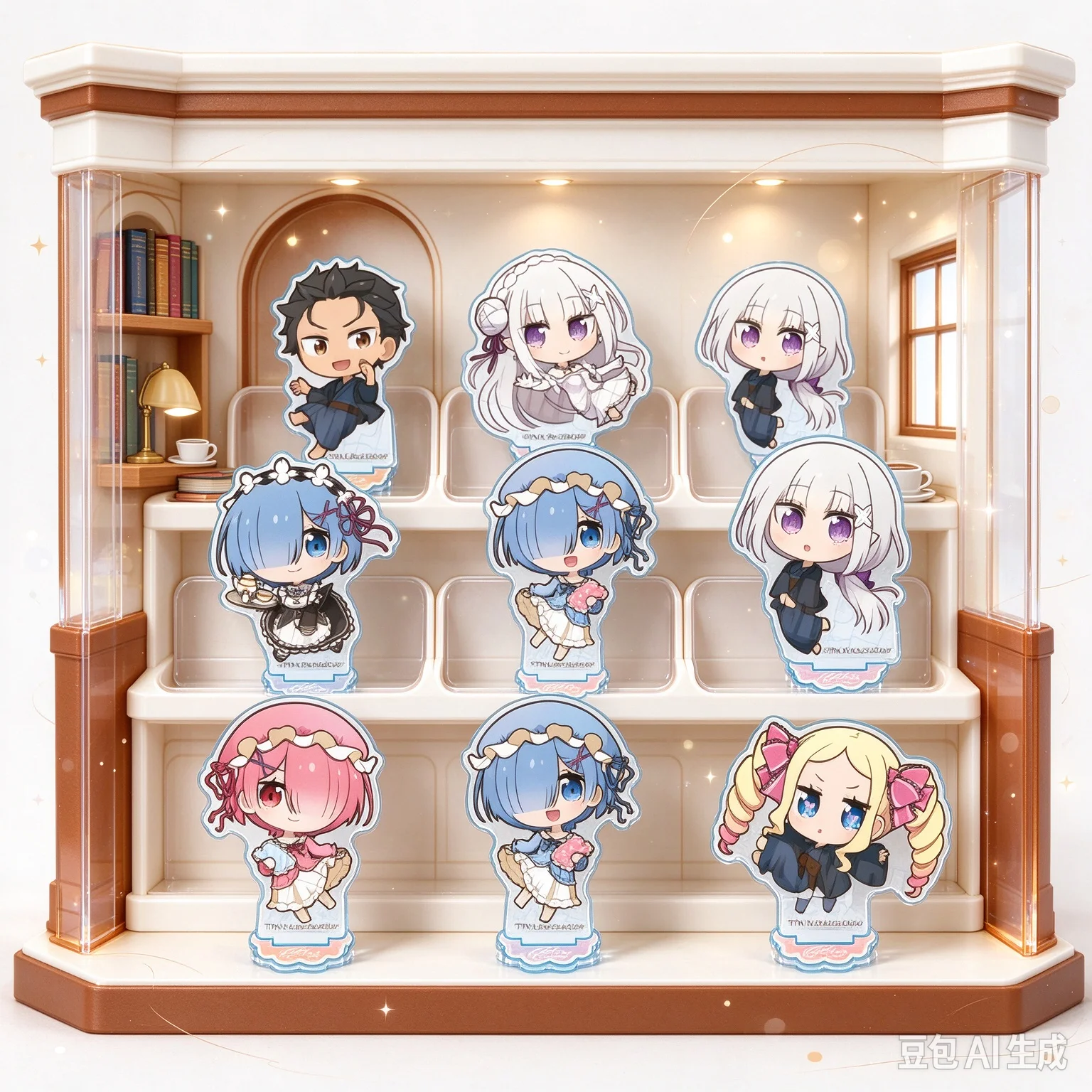 Re:Zero Starting Life in Another World Anime Peripheral Acrylic Standee Model Plate Transparent Desk Decoration Keychain