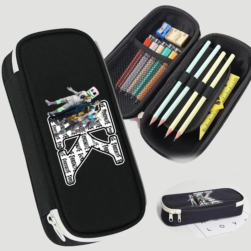 

Fortnites Pencil Case Fun Cartoon Anime A-Z Letter Pen Bag Student Teenager Large Capacity Stationery Bags Pen Pouch TOY Gifts