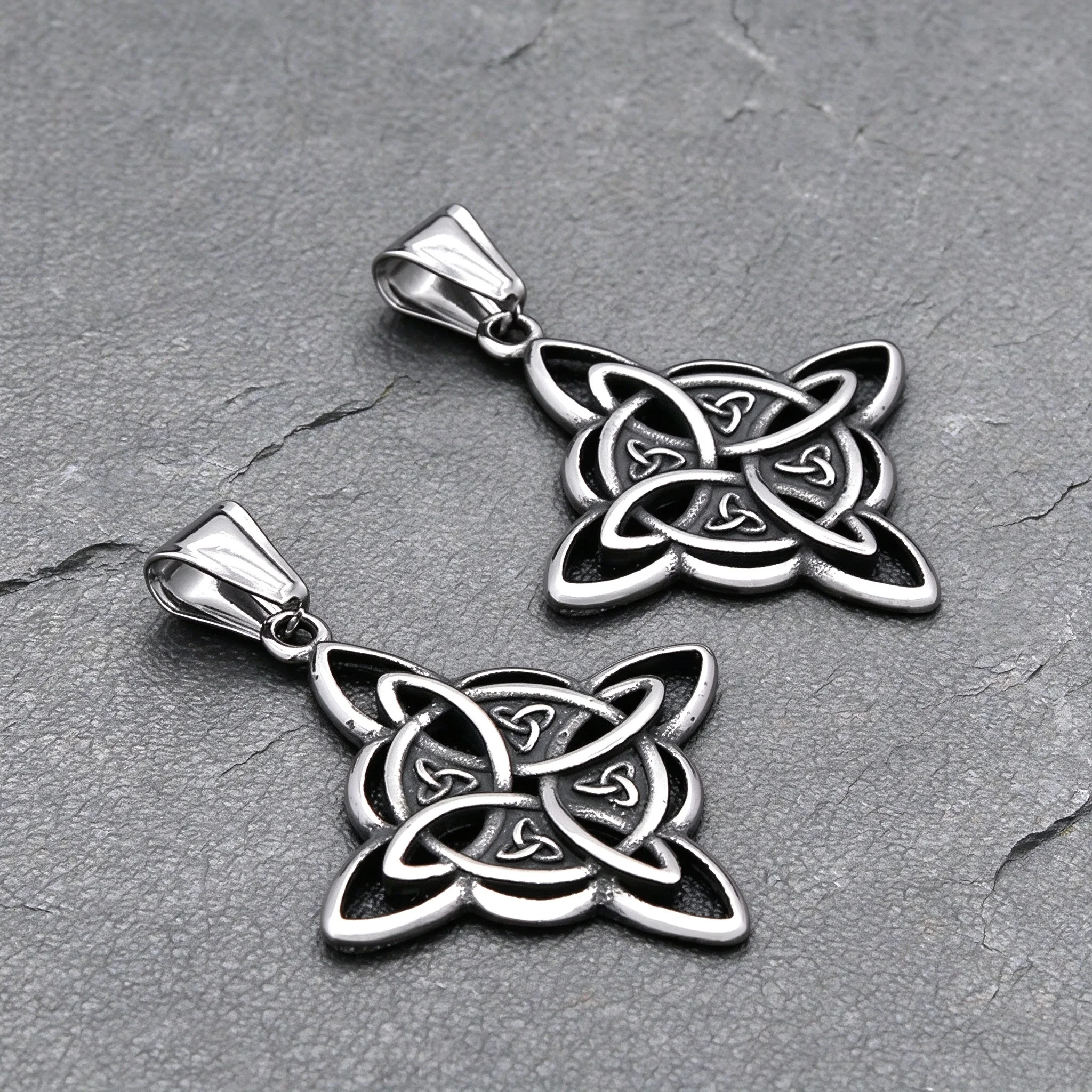 Celtic Knot Pendant 1/2/5/10Pcs Stainless Steel Openwork DIY Jewelry Making Wholesale Supplies Men Women Gift Dropshipping