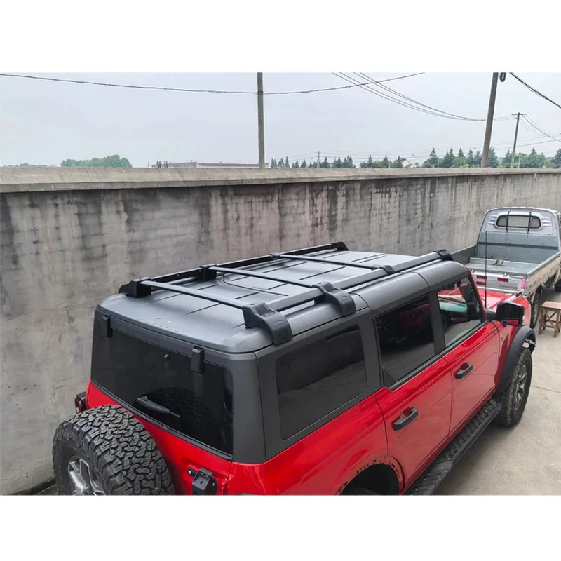 High Quality 5PCS Black Heavy Load Aluminum Roof Rail Bar Set Fit Bronco 4Door 2021-2025 Cargo