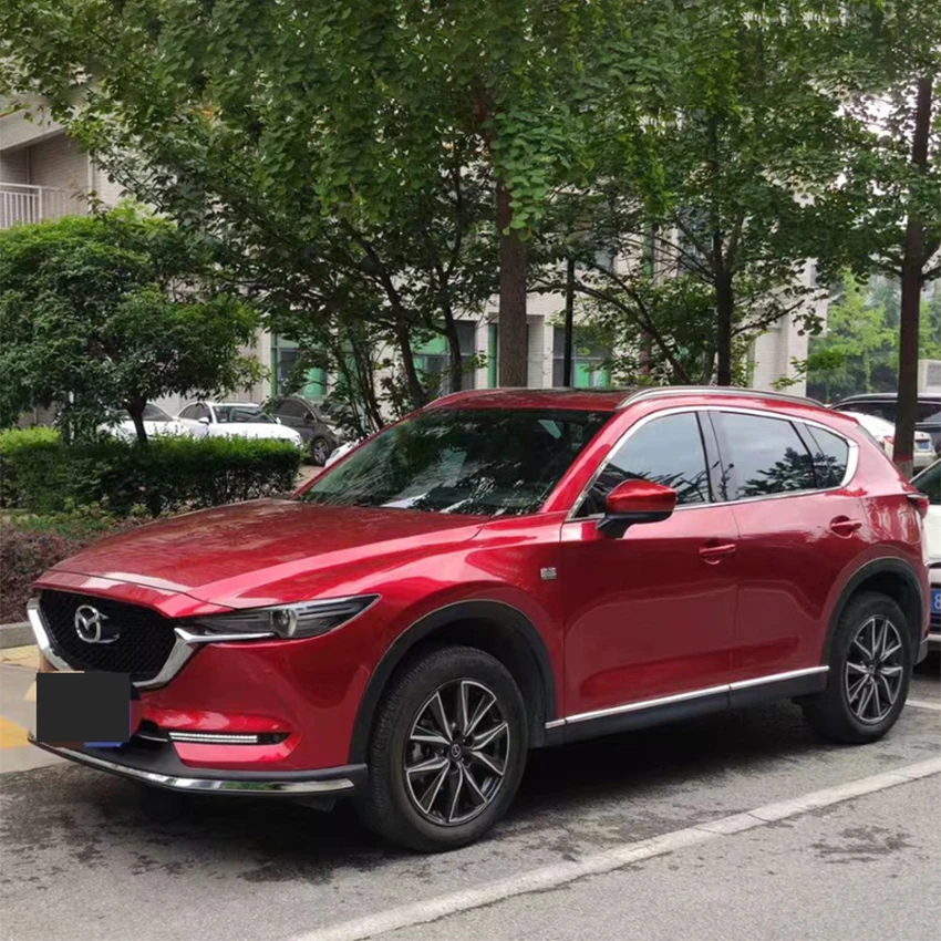 Picture 5: For 2017 2018 2019 2020 2021 Mazda CX5 CX-5 Body Side Skirt Apron Car Extension Kit High Quality ABS Material Trim Body Kit