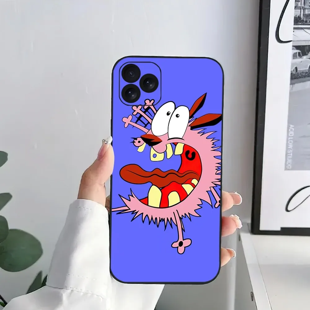 Cartoon C-Courage The Cowardly Dog Phone Case For iPhone 15 14 13 12 11 8 Mini Xr Xs X Xsmax Pro Max Plus Shell