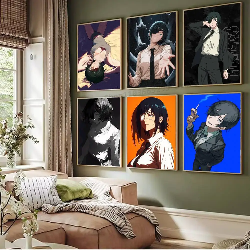 Himeno Anime C-Chainsaw Man Poster Wall Art Home Decor Room Decor Digital Painting Living Room Restaurant Kitchen Art