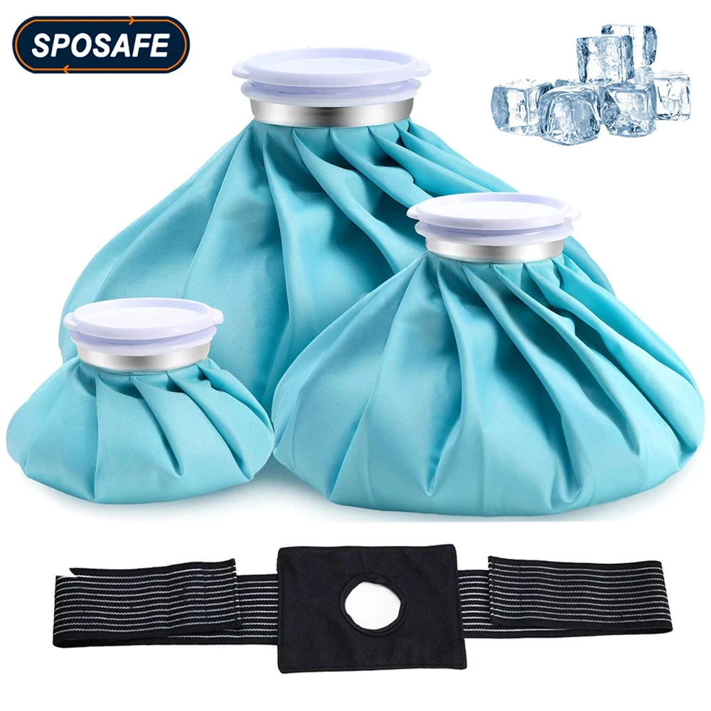 Reusable Ice Pack Hot Water Bag Adjustable Wrap Bandage Cold Hot Therapy Waterproof No-Leak Ice Bag Knee Leg Injury Pain Relief